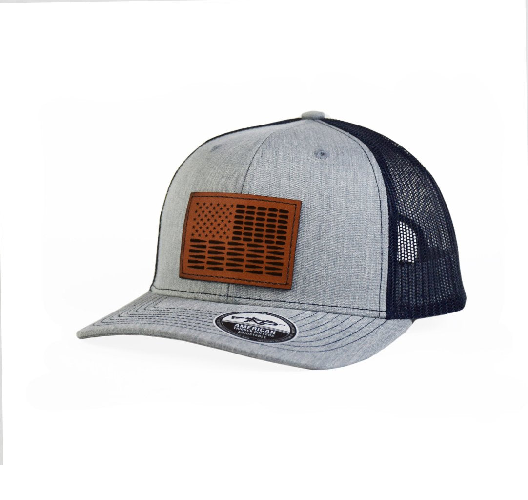 Bullet Flag Leather Snap-Back