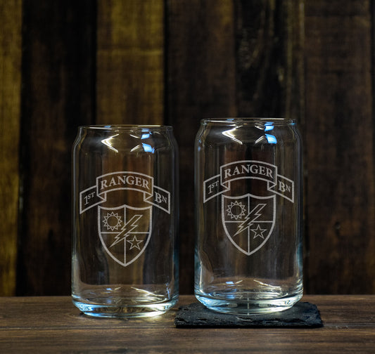 1st Batt Beer Can Glass Set