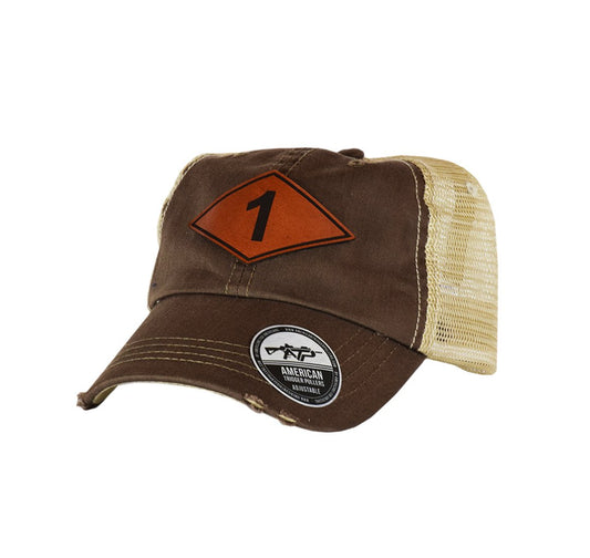 Ranger Batt Diamond Leather Dad Cap