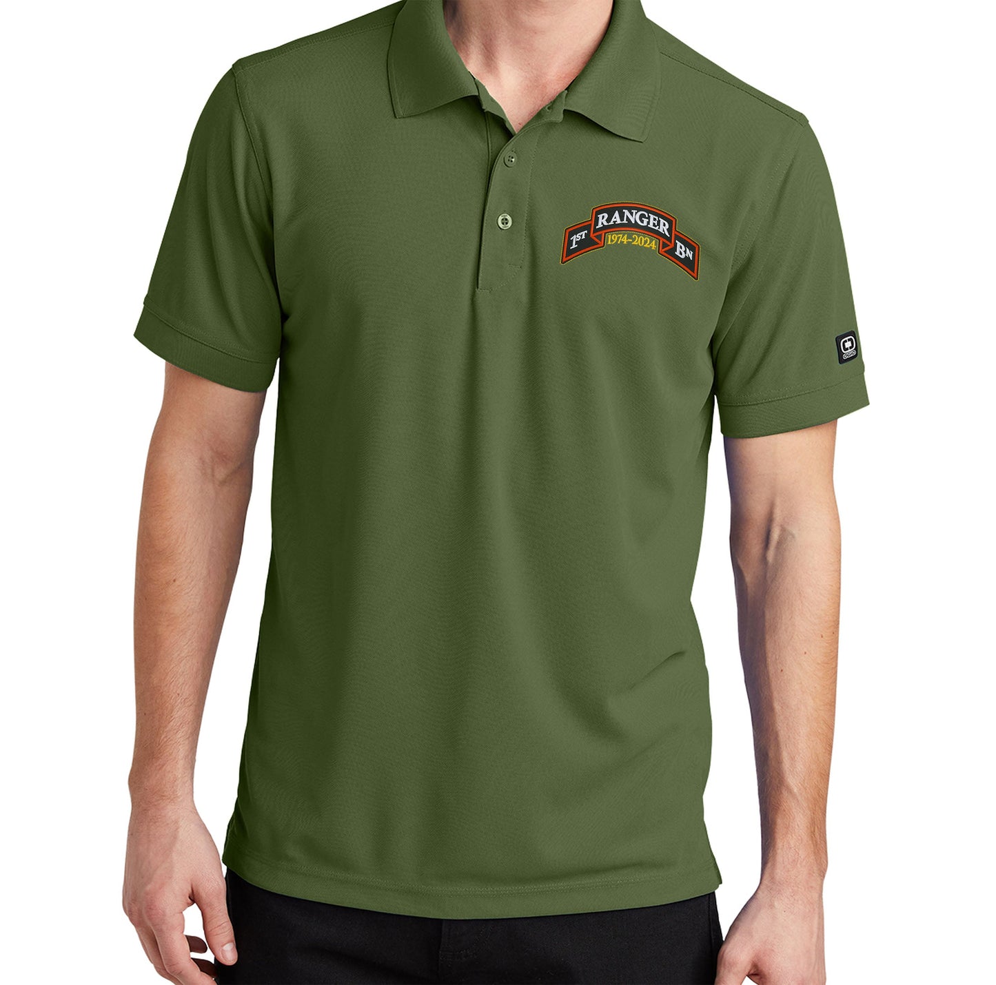 1st Batt 50th Anniversary Scroll Embroidered Polo