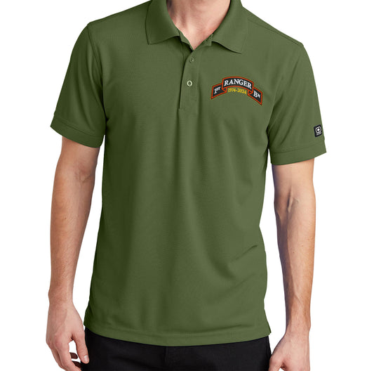 1st Batt 50th Anniversary Scroll Embroidered Polo